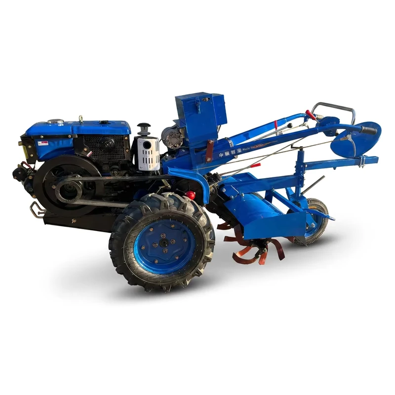 12HP Condensing Walking Tractor with a Small Rotary Tiller at the Rear It Can Be Equipped with Other Agricultural Machinery