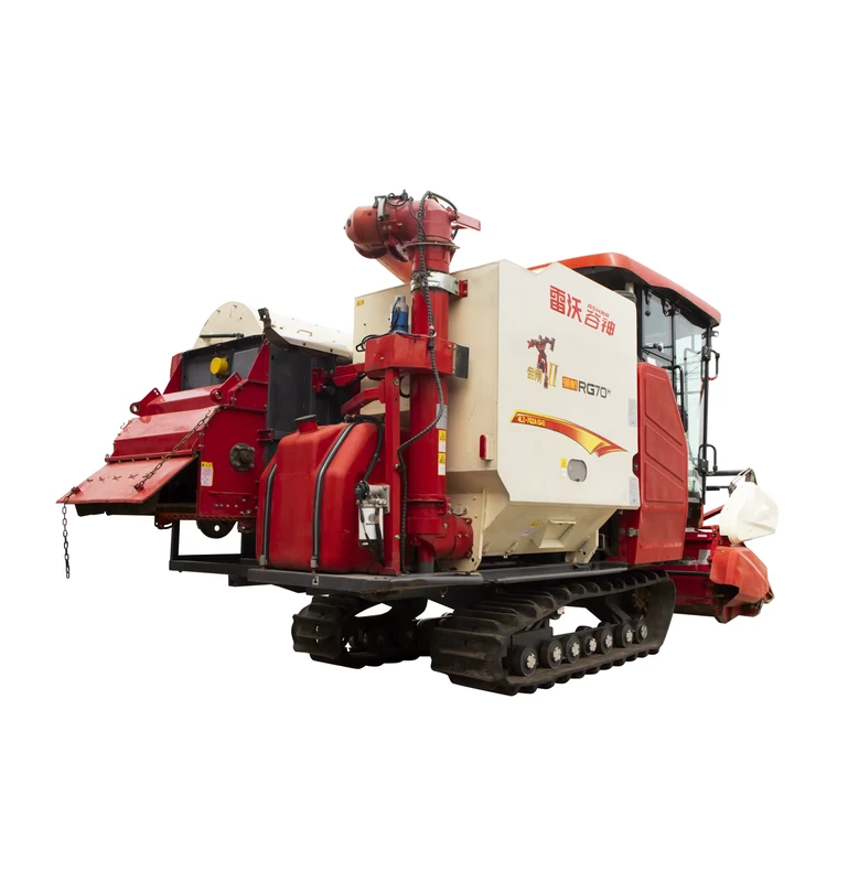 140HP 4 Cylinder Engine Crawler Combine Harvester for Rice Wheat Grain Harvesting 5800kg Weight 2300mm Width