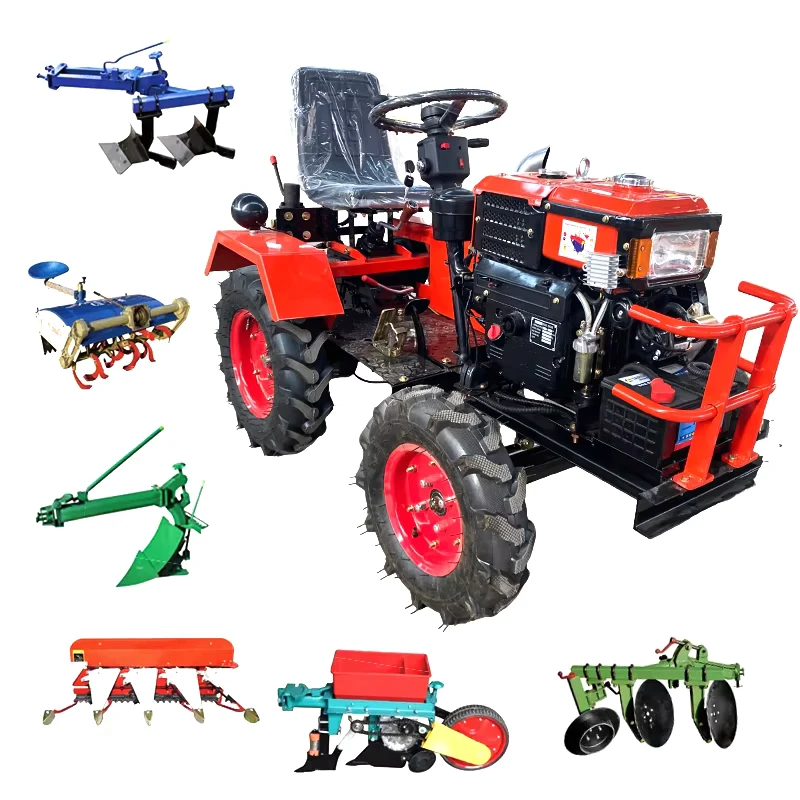 15HP 20HP 25HP 40HP 50HP Mini Tractors CE Tracteur Four wheel Ride on Tractor with Accessories