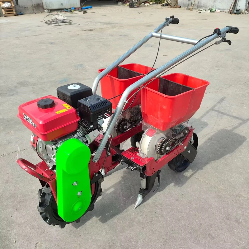 2 1 Row Hand Push Precision Corn Seeder Peanut Planter Maize Soybean Gasoline Drop Seeding Drill Sowing Machine