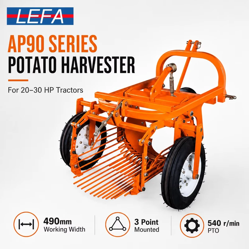 20~75hp Potato Digger One Row Potato Harvester 3 Point Linkage Potato Harvest Machine