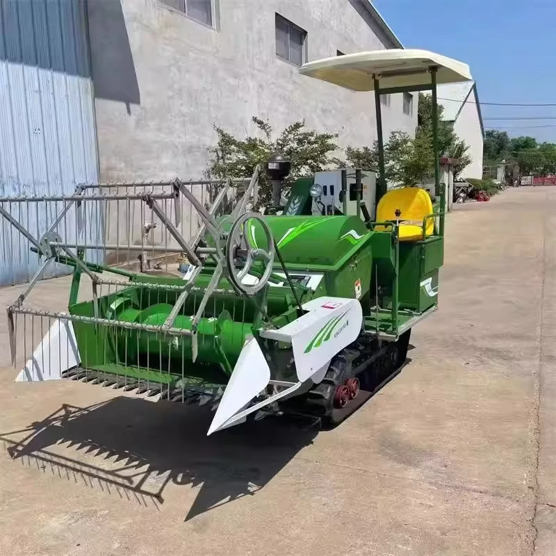 25 HP Diesel Electric Start Crawler Miracle Household Small Rice/Wheat Combine Harvester