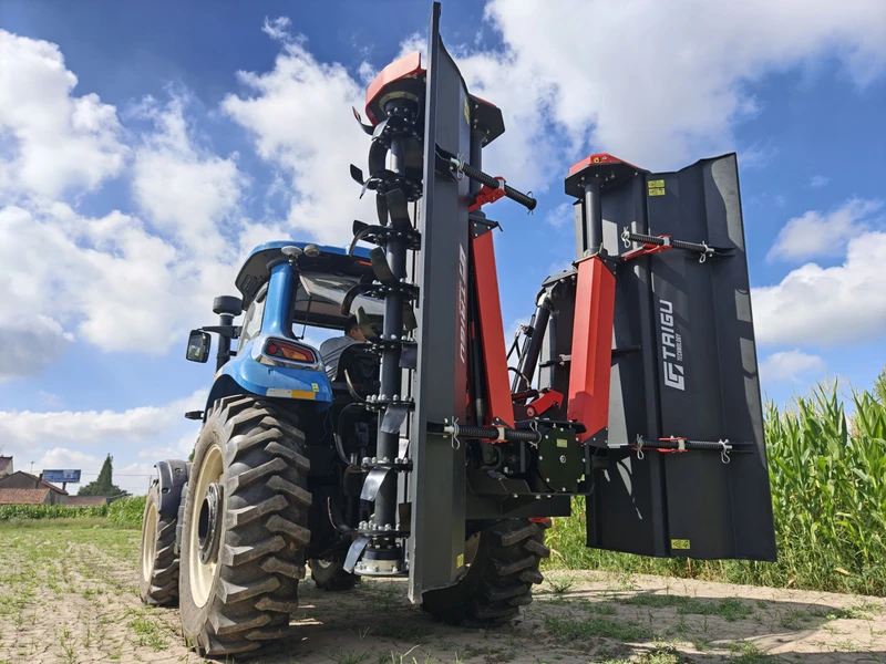 3.6/4.2/4.7m Hydraulic Side shift speed change Folding Rotary Tiller with Gearbox Heavy Duty PTO for 140-180HP Tractor