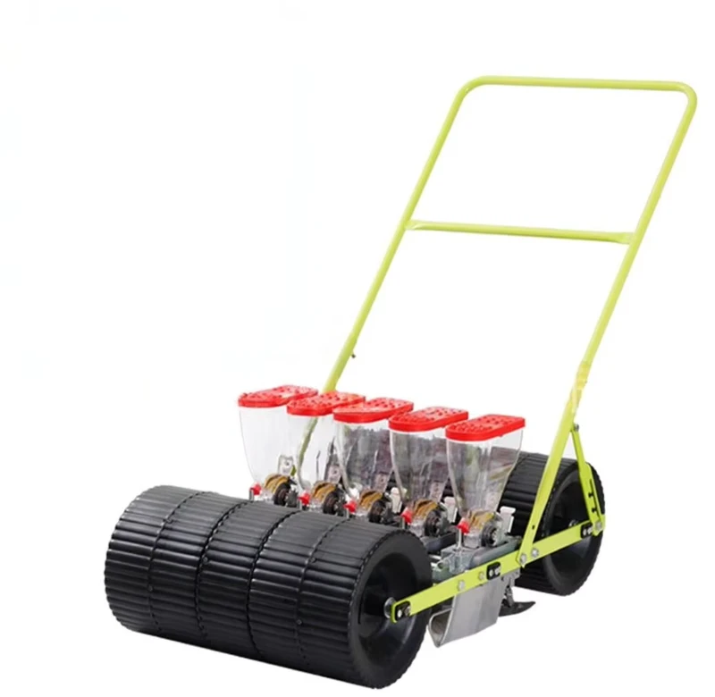 4 5 6 Row Manual Vegetable Seeder & Transplanter Hand Push Precision Seed Drill for Efficient Farm Planting & Gardening Use