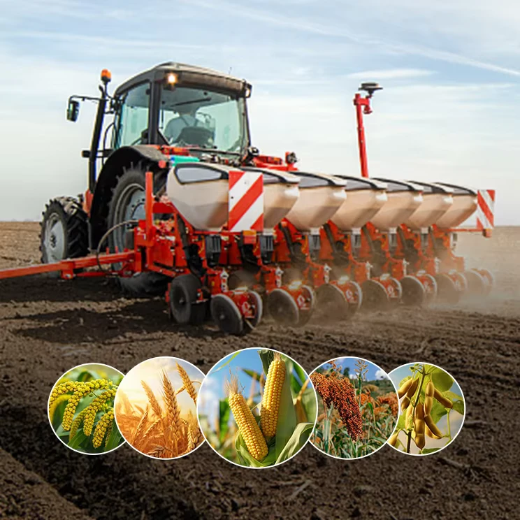 4/6 Row Air Suction Precision Low Miss Seeding Rate Corn Wheat Soybean Seeder Engine-powered Seeder