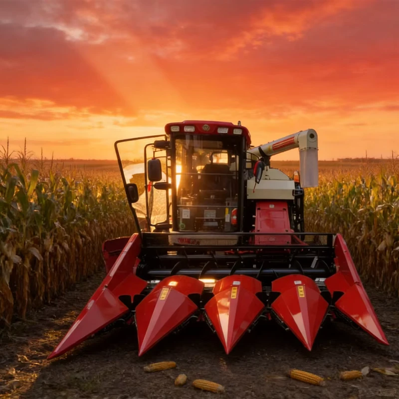 5670*2560*2950mm Rubber Crawler Corn Combine Harvester with Engine & Gearbox Gear Drive