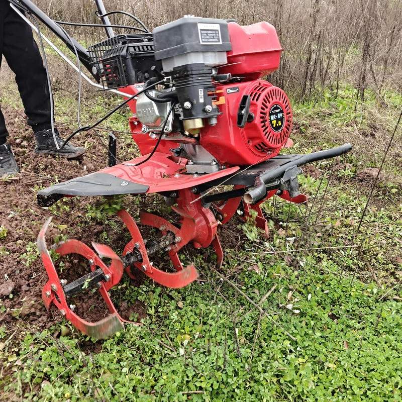 7.5HP Gasoline Power Tiller Walking Tractor Agricultural Tiller Machine Cultivator Gearbox Engine for Ploughing Farm Equipment