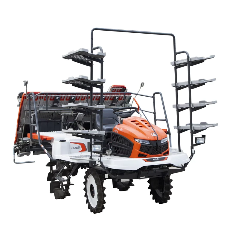 8 Row Riding Rice Transplanter 22HP Diesel Engine Good Adaptability for All Kinds of Paddy Fields