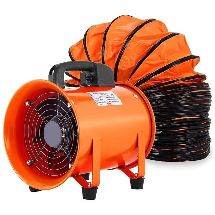 AC Warehouse Grain Storage Farm Hose Duct Connection Handheld Portable Axial Flow Ventilation Exhaust Fan