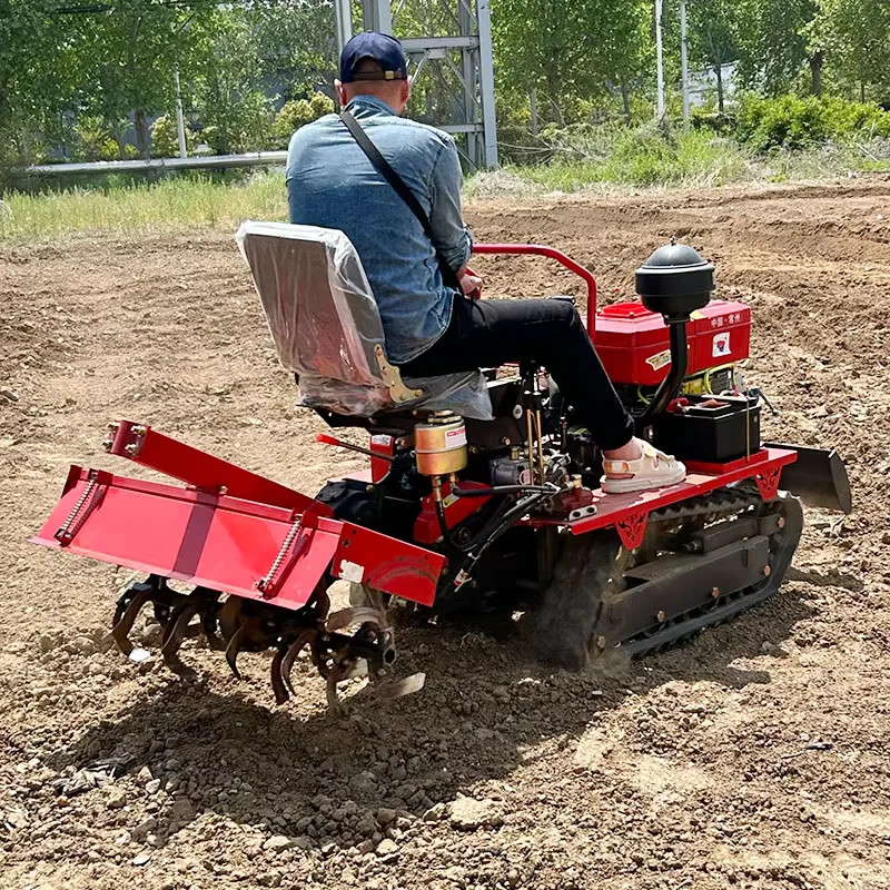 Agricultural Mini Crawler Tractor Farm Cultivator Rotary Tiller Made in China for Paddy Field Dryland and Orchard Farming