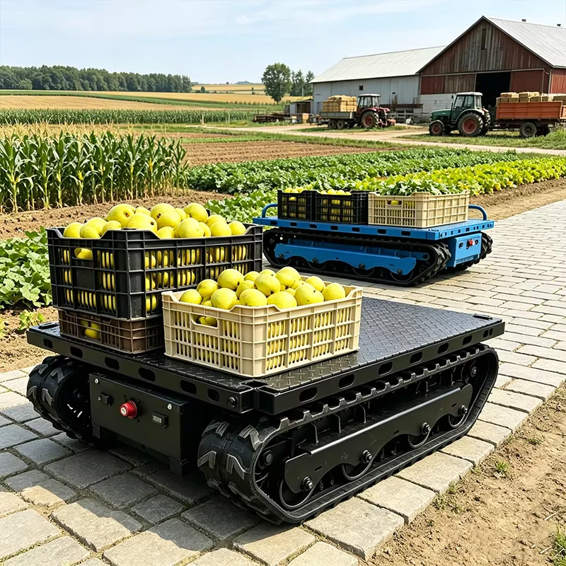 Agricultural Orchard Rubber Track Crawler Chassis 0.5-20 Ton Custom Width Length for Fruit Farm Transport