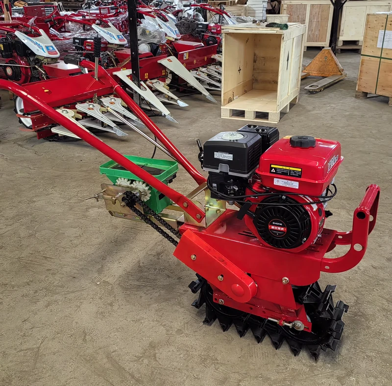 Agricultural mini plowing 170F 7HP Gasoline Engine Power Single Chain rail Track Micro cultivators power tiller machine
