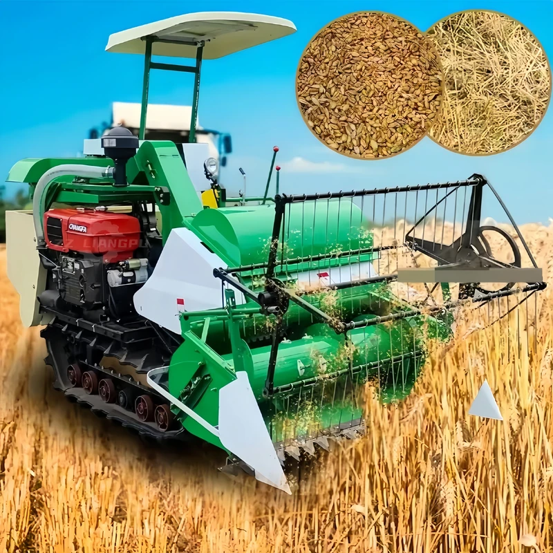 Tractor Mounted Paddy Rice Mini Combine Harvester Rice Wheat Corn Soybean Harvester