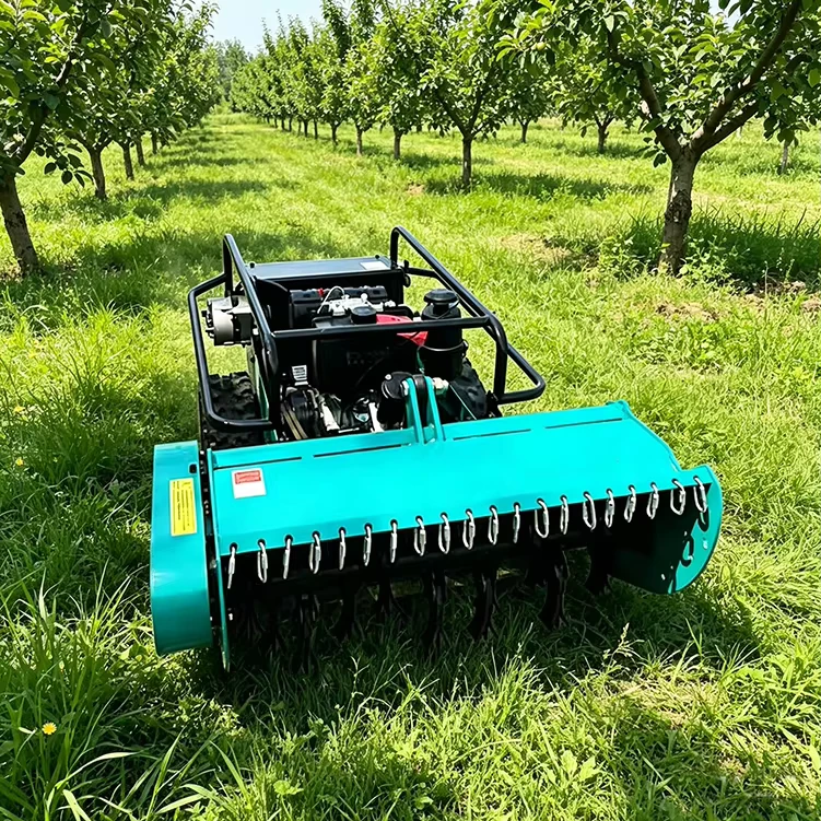 All Terrain Intelligent Weeding Machine Remote Control Lawn Mower for Farmland Pasture Wasteland Grass Cutting