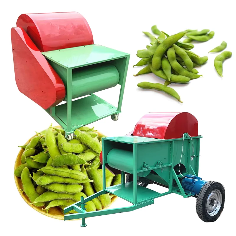 Bean Pod Removing Harvester Soya Bean Harvesting Machine