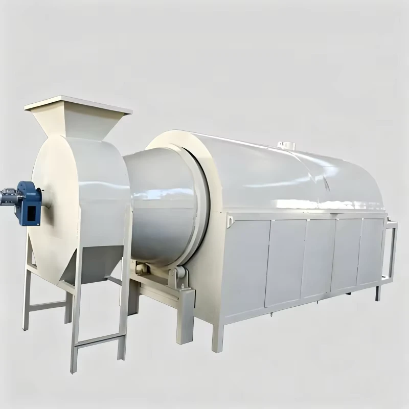 Biomass Fired Rotary Drum Dryer Roaster 2t h Automatic Sand Wood Chip Grain Drying Roasting Machine