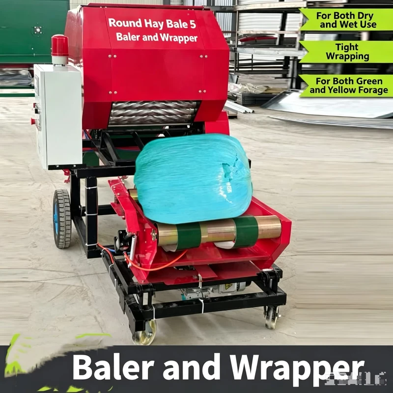 Cattle and Sheep Forage Baler Pasture Shredding Crushing and Packaging Machine Corn Stover Silage Baler