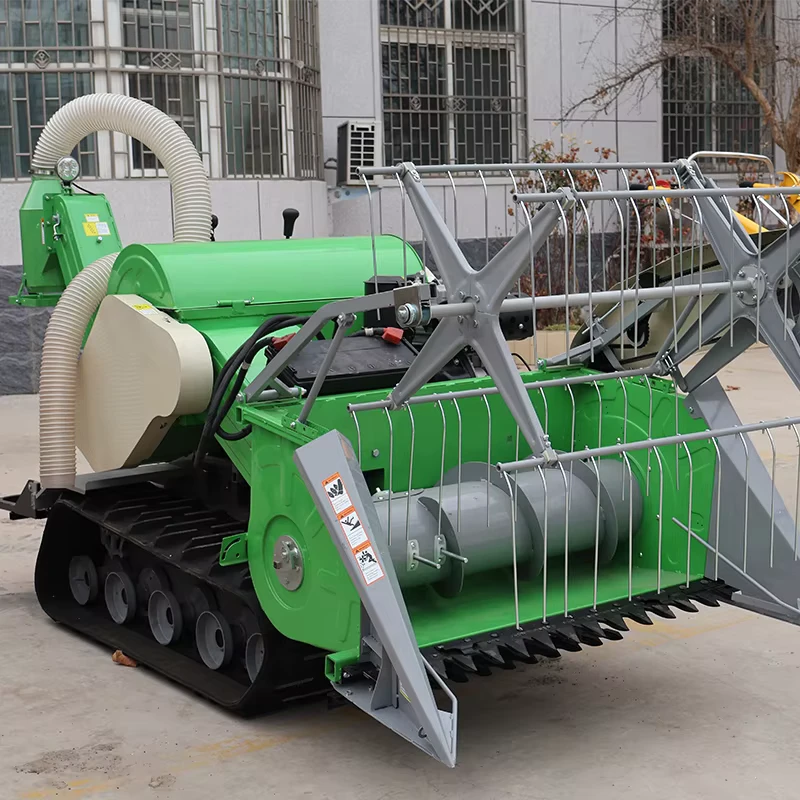 China Small Mini Wheel Tracked Riding Wheat and Upland Rice Wheat Combine Harvester Harvesting Machine Prices