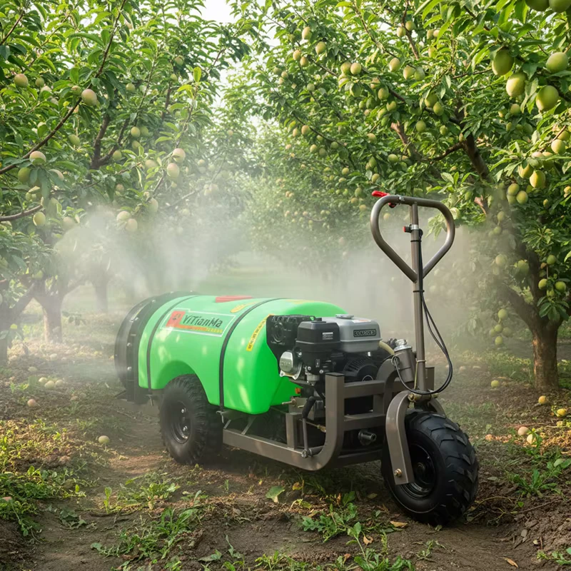 Commercial 160L Towable Gas Powered Sprayer 42 Gallon Towed Trailer Sprayer Machine for Large Lawn Orchard and Vineyard Use