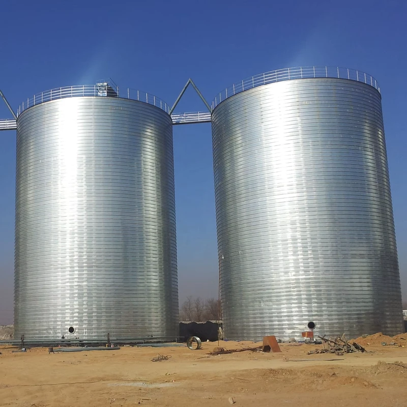 Concrete Mixing Plant Wheat and Rice Silo 600T Ventilated Storage Silo for Bulk Grain