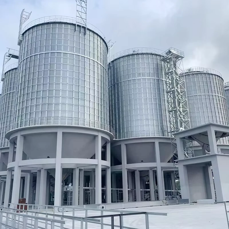 Corrugated Galvanized Steel Vertical Grain Storage Silos for Feed Process