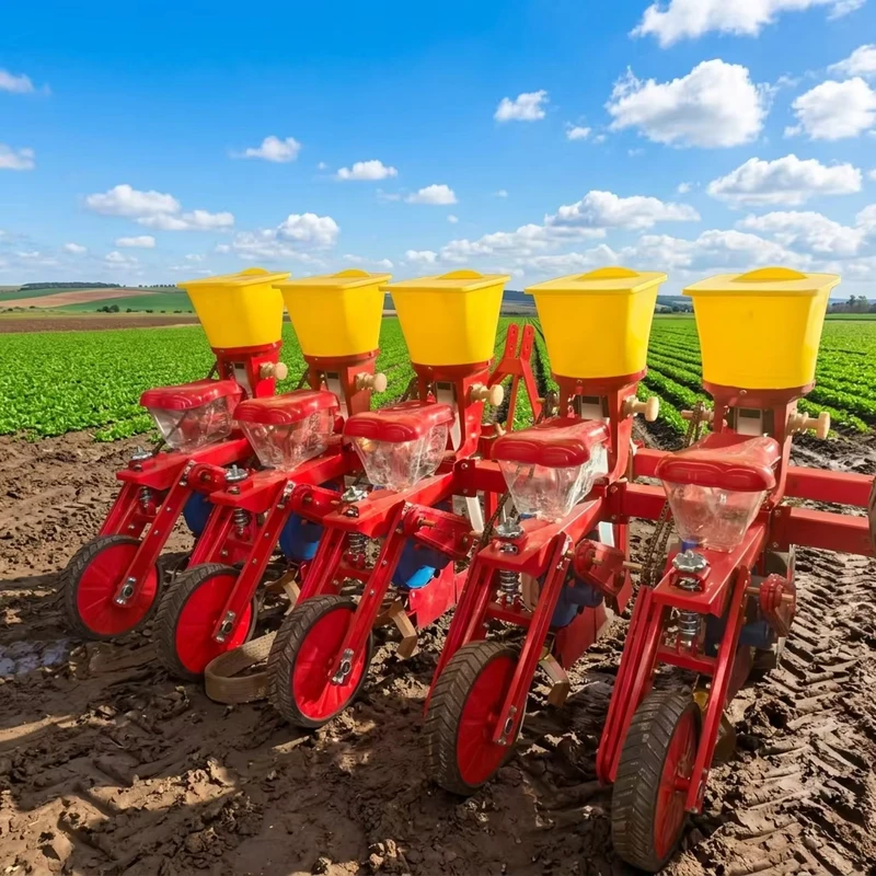 Cultivation Equipment 1/2/3/4/5/6/7 Line Tractor Maize Planter Fertilizer Integrated Seeder for Crop Field