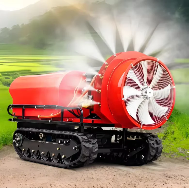 Electric Self-Propelled Tracked Robot Sprayer with Camera Video Inspection Tank for Hillside Agriculture