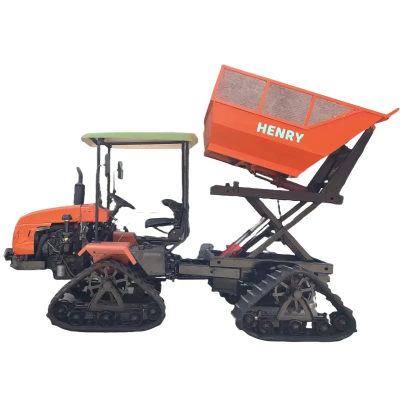 Factory Diesel 4wd X Lift Hydraulic 1T Capacity Hilly Vehicle Farm Tractor PTO Driven Palm Machine Crawler Tractor