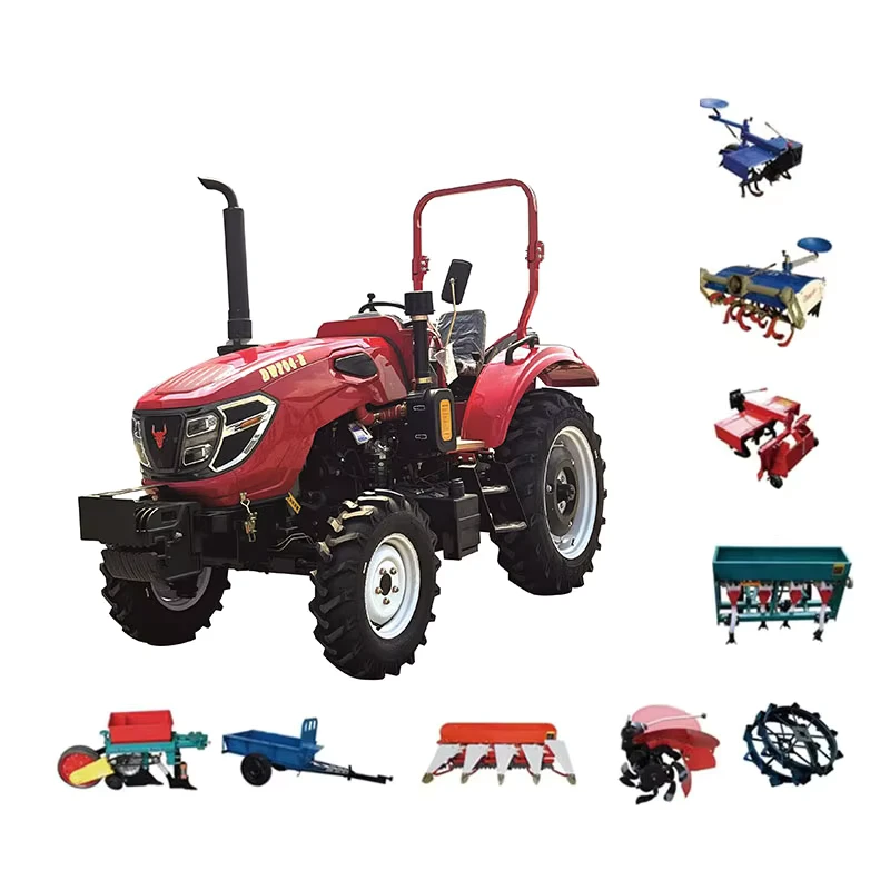 Farm Wheel Tractors 4x4wd With Small Mini Compact Agricultural Equipment Machinery