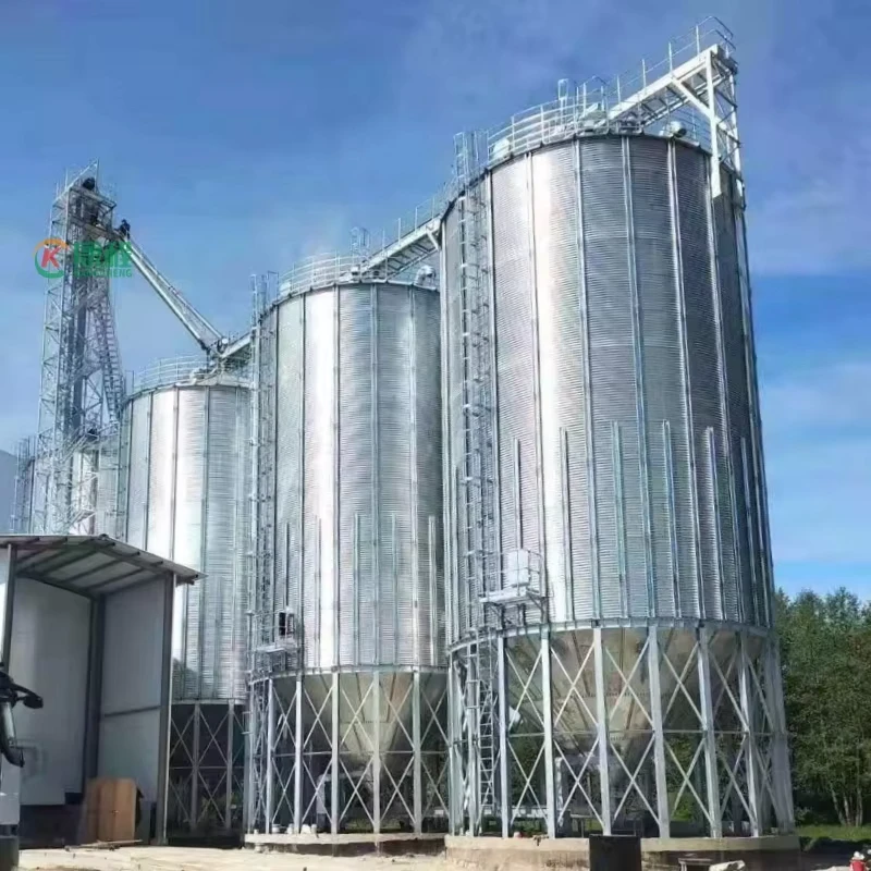 Galvanized Steel Granary Grain Insulation Silo Ventilation System 1000 Tons Capacity 25-40 Years Life