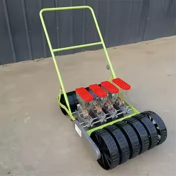 Hand Pushed Agricultural Seed Planting Machine No Till Farm Seeder Transplanter for Spinach Corn Potatoes Manual Transplanters