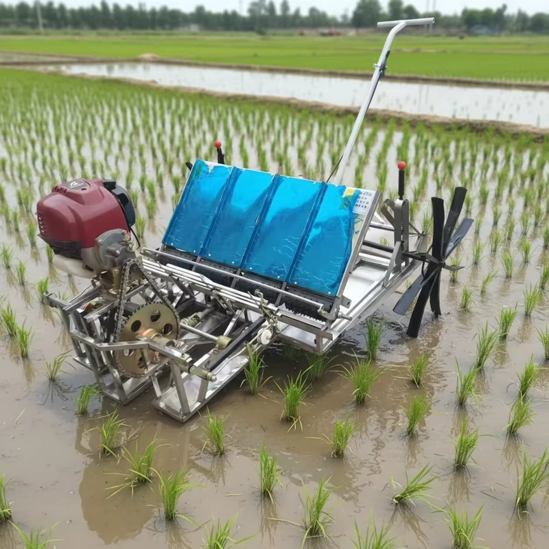Hand operated Rice Transplanter Agricultural Rice Paddy Planting Machine Seedling Planting Machine