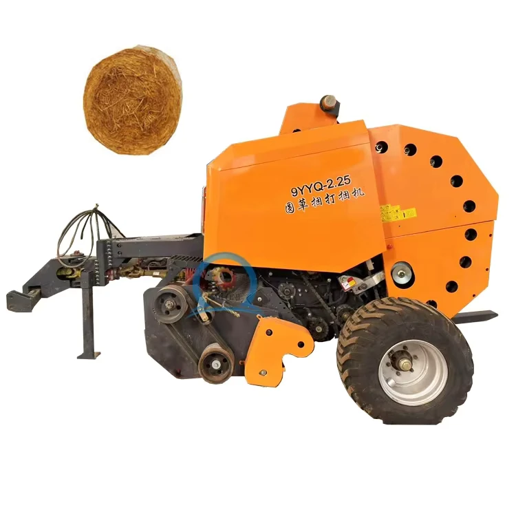 Heavy Duty Automatic Round Hay Baler Tractor PTO Driven Farm Straw Baler Machine with High Density Picking