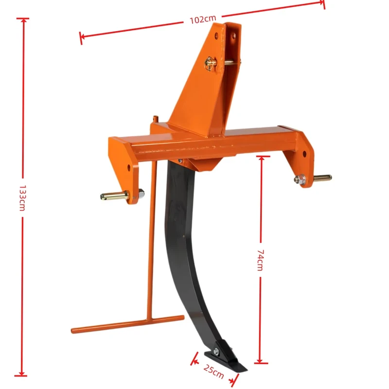 Heavy Duty Tractor 3 Point Agriculture Machine Single Shank Tine Ripper Plough Subsoiler for Deep Tilling Subsoil