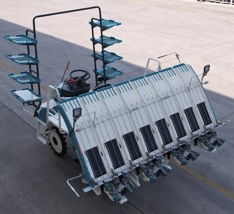 High Efficiency 8 Rows Manual Agricultural Equipment High Speed Transplanter Machine for Precision Paddy Field Planting
