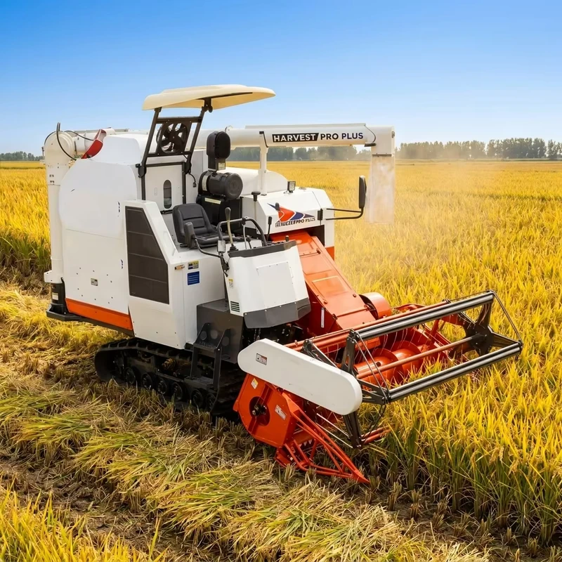 High Productivity Automatic Combine Full-Feed Harvester With Engine & Gearbox Gear Drive For Grain Crops