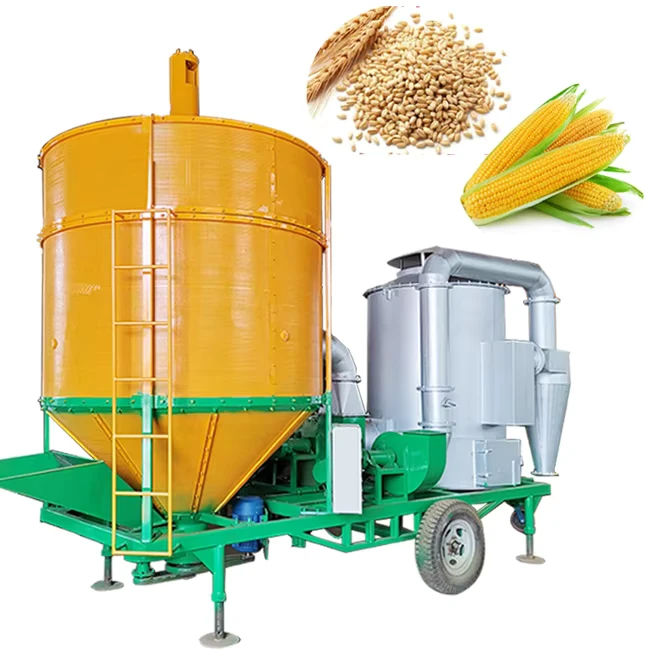 High Productivity Mini Mobile Rice and Corn Dryer with Motor and Engine for Paddy and Wheat Grain Drying