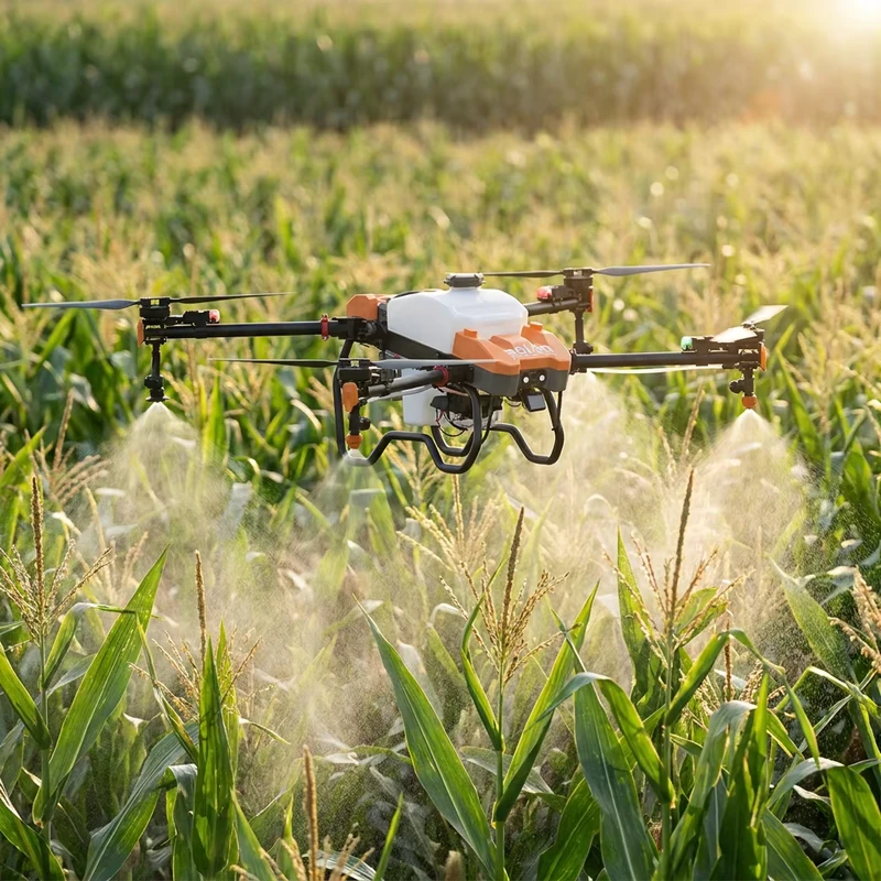 High Productivity Professional Agricultural Drone Sprayer Carbon Fiber Autonomous Farm UAV Brushless Motor Engine Intelligent