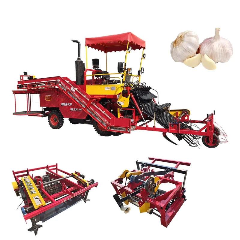 High-Speed 1.2m/s Garlic Harvester 700kg/h Bulk Capacity Carrots Potatoes Collector Core Motor Gearbox Bearing Included