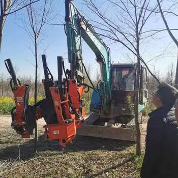 Hydraulic Tree Transplanting Machine Tree Spade Mount on Skid Steer Loader Excavator Tractor