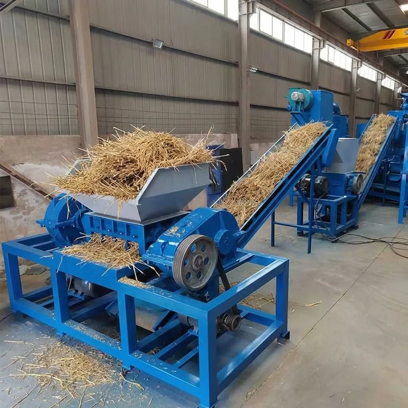 Industrial Solid Waste Straw Processing Equipment Straw and Wheat Stalks Crushing and Returning to the Field Dual-axis Shredder