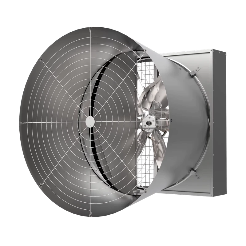 Large Air Volume 50 Inch Butterfly Cone Extractor Fan Wall Mount Livestock Ventilation Fan For Dairy Poultry Farm