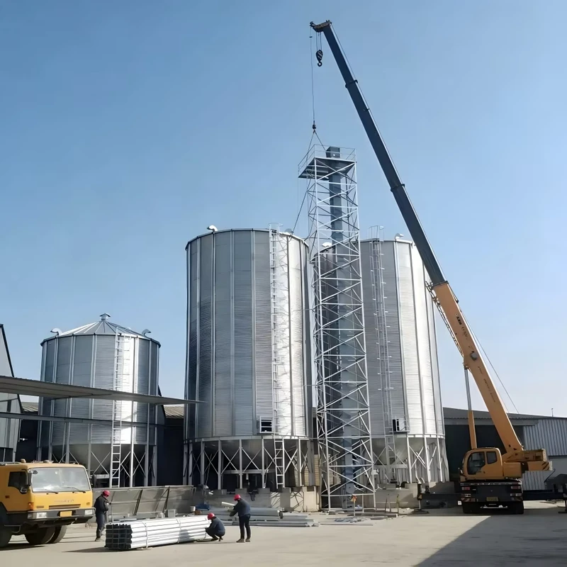 Large Capacity Galvanized Steel Grain Bin Hot Galvanized Steel Silo Temperature Monitoring Ventilator for Grain Depot