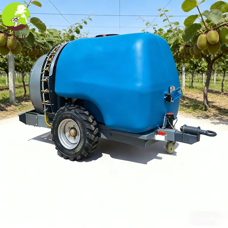 Lingfeng Pesticide Pump Sprayer Trailed Agricultural Sprayer Four Wheel Tractor Towed 1000L Tank 22m Spray Width High