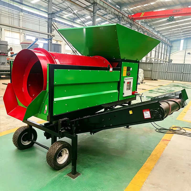 MTS0818 Electric Rotary Trommel Screener For Organic Topsoil Screening