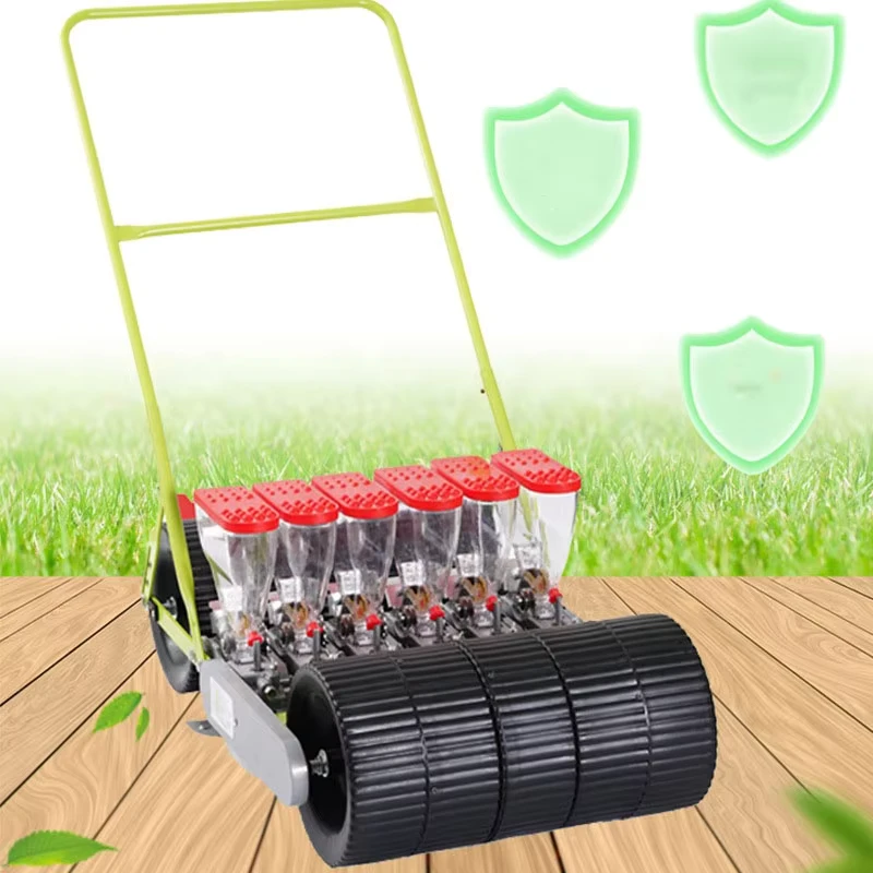 Manual 1 2 3 4 5 6 Rows Hand Push Vegetable Seeder Garden Precision Seeder Small Metal Cover Quinoa Onion Seed Planter