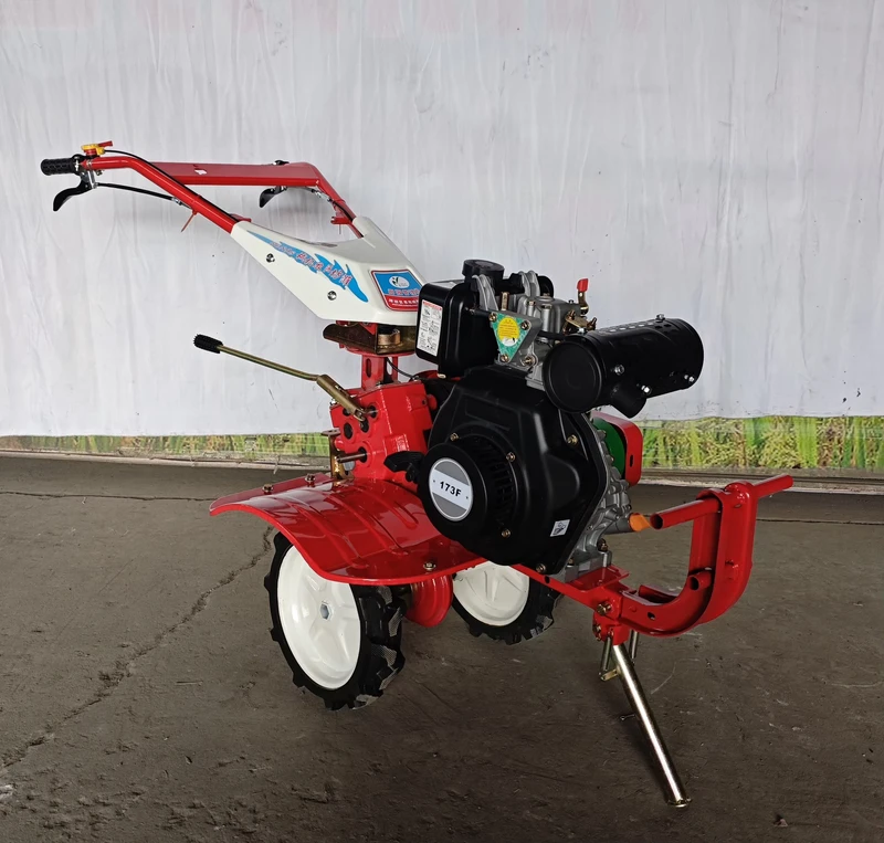 Manual Farm Mini 8HP 178F Diesel Motor Power Micro Rotary Tiller Rotavator Weed Cultivator Ridger Seeder Tractor Plowing Machine