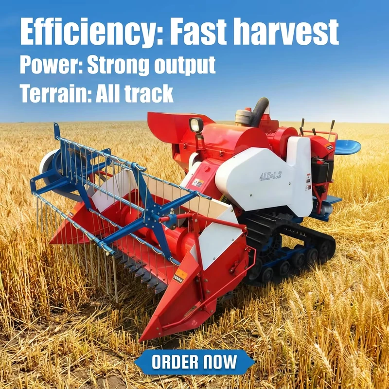 Mini Combine Harvester Rice High-Accuracy Grain Harvester Rice Mini Rice Harvesters
