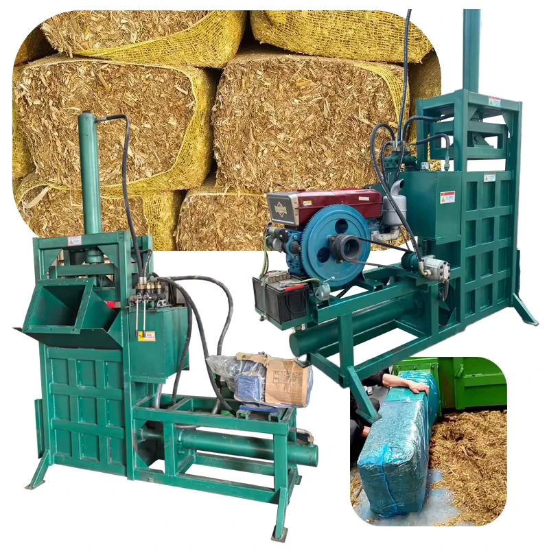 Mini Forage Harvester Corn Silage Hay Baler Rhodes Grass Baling Machines