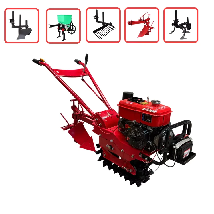 Mini Plough Machine Agricultural Power Tiller Diesel and Gasoline Engine for Deep Soil Cultivation
